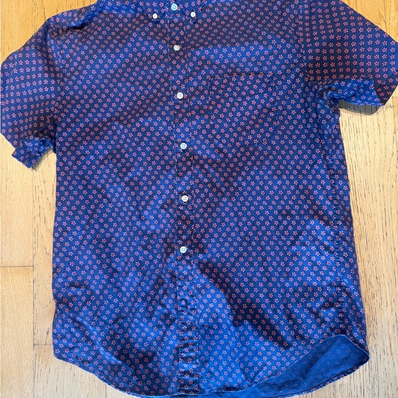 J. Crew Other - J. Crew Blue and Red Patterned Casual Button Down Shirt